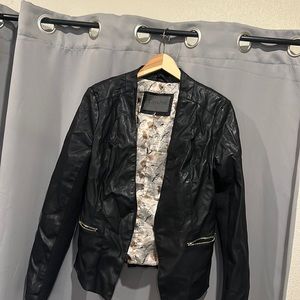 Cavalini fax leather throw on jacket